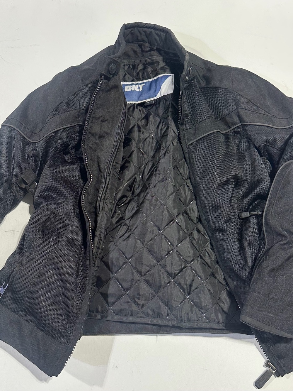 Woman’s BILT  Black Quilted-Liner Motorcycle Jacket